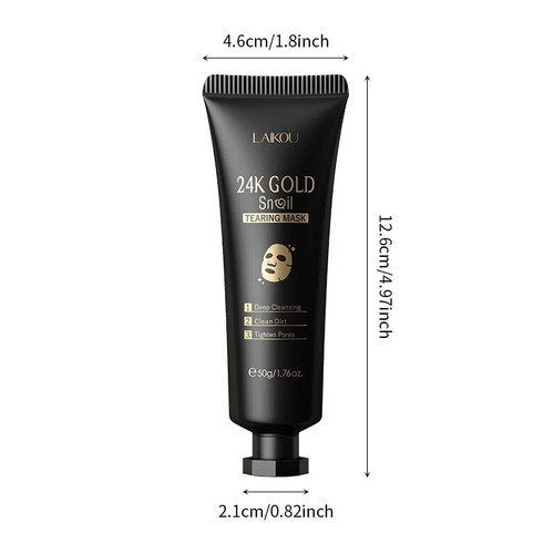 LAIKOU 24K Gold Sakura Peeling Face Mask Anti Wrinkle Whitening Blackhead Remove - Picture 5 of 6