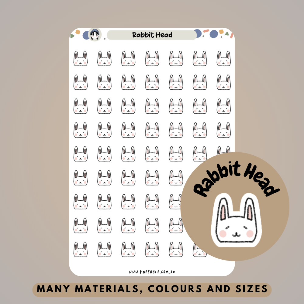 Rabbit Head Planner Stickers