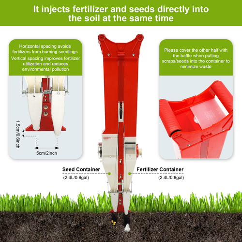 Hand-Held Applicator Fertilizer Corn Peanut Seed Seeder Garden Planter Tool NEW