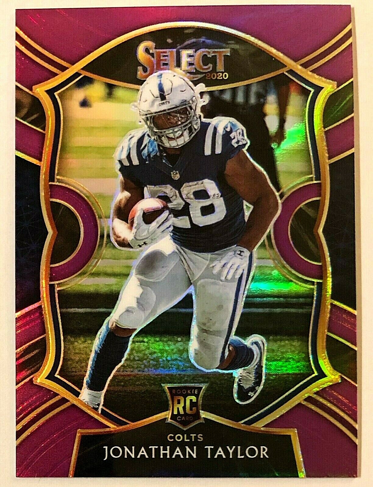 2020 Panini Select Jonathan Taylor RC #'d /75 Concourse Level Purple Prizm COLTS