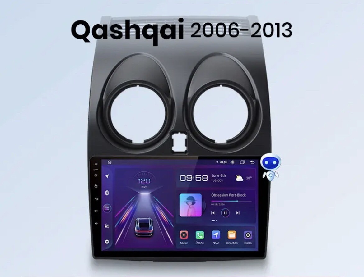 Autoradio Android Nissan Qashqai J10 GPS Carplay Wifi 4G multimédia tactile