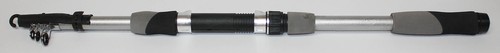 Manico Antiscivolo 5 Sezioni Canna Da Pesca Telescopica Argento, 2,1 M