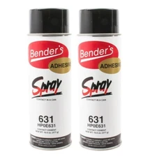 Bender 631 Contact Cement Fiberglass Glue Spray Adhesive Spray Glue 2 Cans