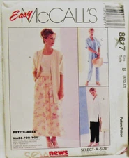 MCCALLS PATTERN 8617 SEW NEWS EASY SEPARATES SHIRT TOP PULL ON PANTS SKIRT 16-20