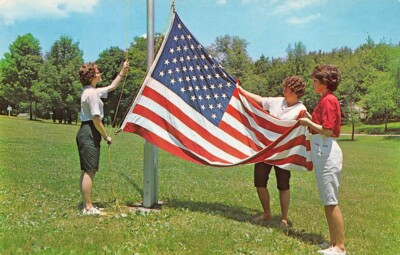 Flag Raising Time at Camp Sequanota Jennerstown Pennsylvania Christian