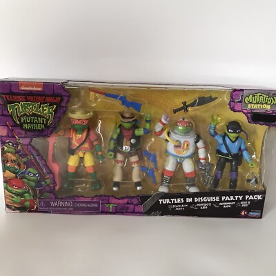 TMNT Mutant Mayhem Turtles In Disguise Party Pack Walmart Figure Set Exclusive