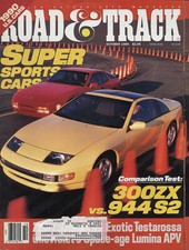 Road & Track 1989 October Nissan 300X Porsche 944 S2 Lumina Ferrari Testarossa