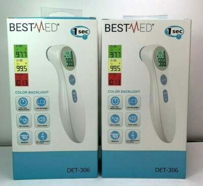 BESTMED Digital Forehead Thermometer - Infrared - White ( 2 PACK )