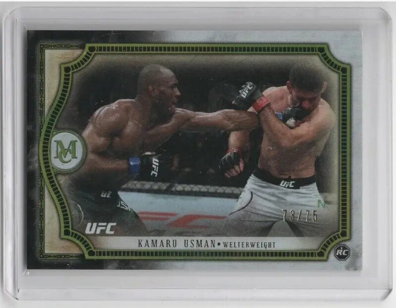 2018 Topps UFC Museum Kamaru Usman /75 Gold RC Rookie Welterweight #27
