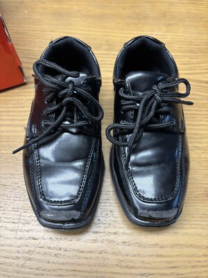 Deer Stags Sharp Black Toddler Dress Shoes Pre-owned With Box