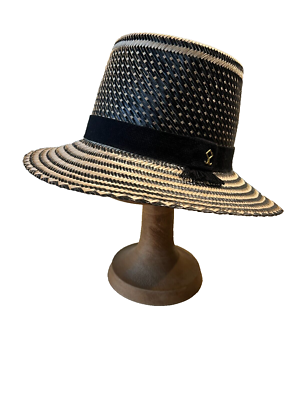 Yosuzi Venezuala Genuine Handwoven Black Natural Straw Hat M  display picture 2