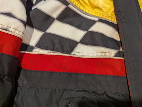 Vintage Skidoo Jacket Mens Small Bombardier Bomber Coat Racing Checkered Flag - Picture 7 of 17