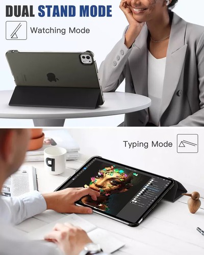 Leather Magnetic Smart Stand Case for iPad Pro 11 Inch M4 5th Generation 2024 - Picture 7 of 31