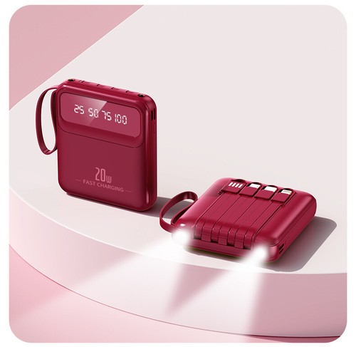 Cross-Border Portable Mini PowerBank With Built-In Cable 20000 mAh Fast Charging - 第 9/9 張圖片