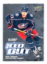 2023 Upper Deck Allure #IO-1 Kent Johnson Iced Out Columbus Blue Jackets