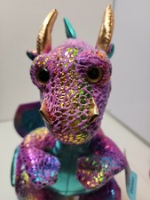 Adorable Plush Dragon Dan Dee Collector  s Choice shimmery rainbow colors
