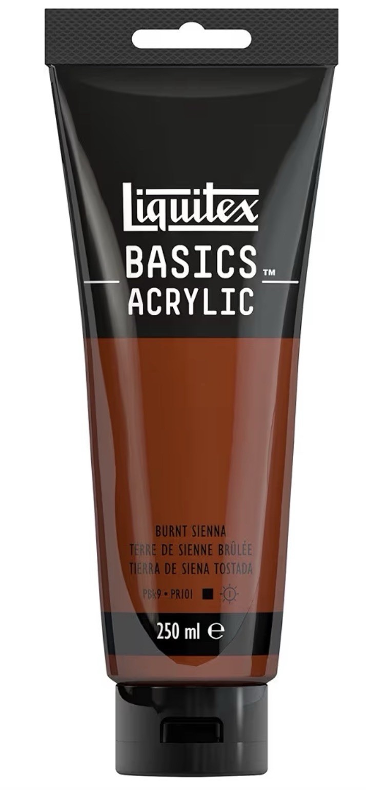 Liquitex Basics Acrylic Paint Burnt Sienna 250ml