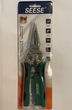 Seese 8 in 1 Electrician Pliers Stainless Steel  with Electroprobe Green