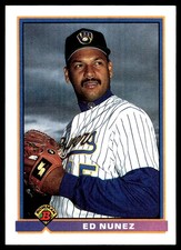 Ed Nunez 1991 Bowman #40 Milwaukee Brewers MLB READ FREE SHIPPING AutographDen