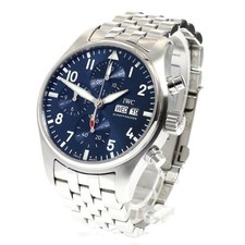 IWC SCHAFFHAUSEN PILOT'S WATCH CHRONOGRAPH 41 SS NAVY DIAL AUTOMATIC #C072 2