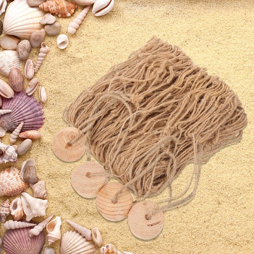 Filet De Pêche Méditerranéen – 1.5x2 M, Coton Tressé, 10 Clips Transparents – Décoration Murale DIY