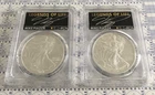 MIKE PIAZZA AUTO 2021 PSA/PCGS SILVER EAGLE MS70 LAST 1 & 2 FIRST LEGENDS LIFE