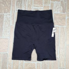 VS PINK Flip It Bike Shorts Black Seamless High Waist Athletic Small NWT