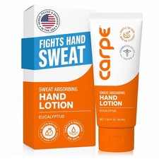 Carpe Sweat Absorbing Hand Lotion, A dermatologist-recommended smooth lotion