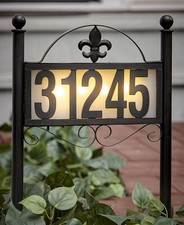 DoinMaster Solar Metal Address Sign for Yard 50 Customizable House Numbers LED L