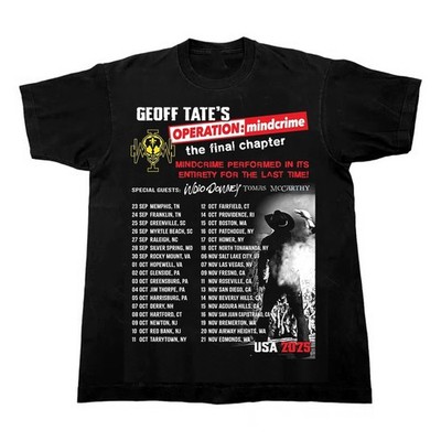 Geoff Tate's Operation Mindcrime The Final Chapter T Shirt Full Size S-5XL   21D