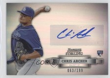 2012 Bowman Sterling Rookie Refractor 63/199 Chris Archer Auto 0af