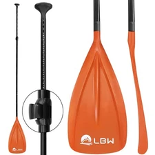 Stand Up Paddle Board Paddle - 3 Pieces Adjustable Aluminium Alloy Floating S...