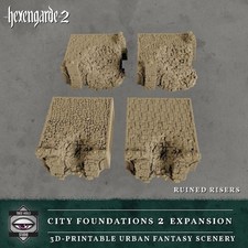 Hexengarde City Foundations COMPLETE RISER TILES Mordheim Trench Crusade Terrain