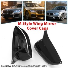 Paar Glänzend Schwarz Spiegelkappen Spiegel Gehäuse für BMW G20 G21 G30 G31 DE