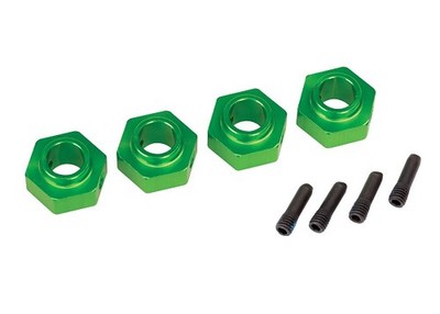 Traxxas 1/10 TRX-4 Crawler * Aluminum Hex 12mm Wheel Hubs, Green * 8269G