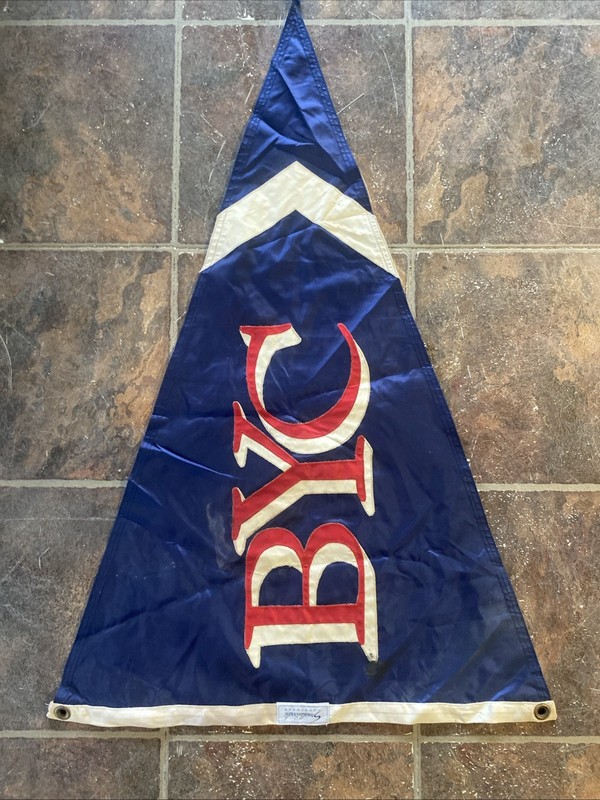 Large BYC Yacht Club Burgee Pennant Flag 24”x36”  Blue Signal B29 CA NY Nice