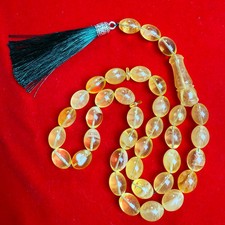 Luxury Baltic Amber Tasbih Misbaha تسبيح Islamic 33 Rosary 12mm x 16mm 57.3g