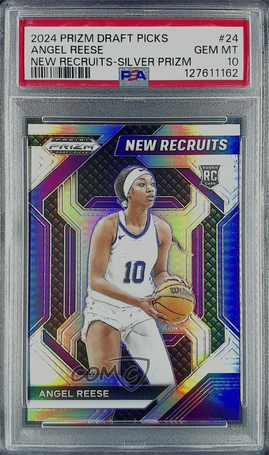 2024 Prizm Draft Picks New Recruits Silver Angel Reese PSA 10 GEM MT Rookie RC