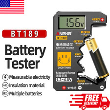 LCD Digital Battery Tester Checker For AA AAA C D 9V Button Cell Batteries