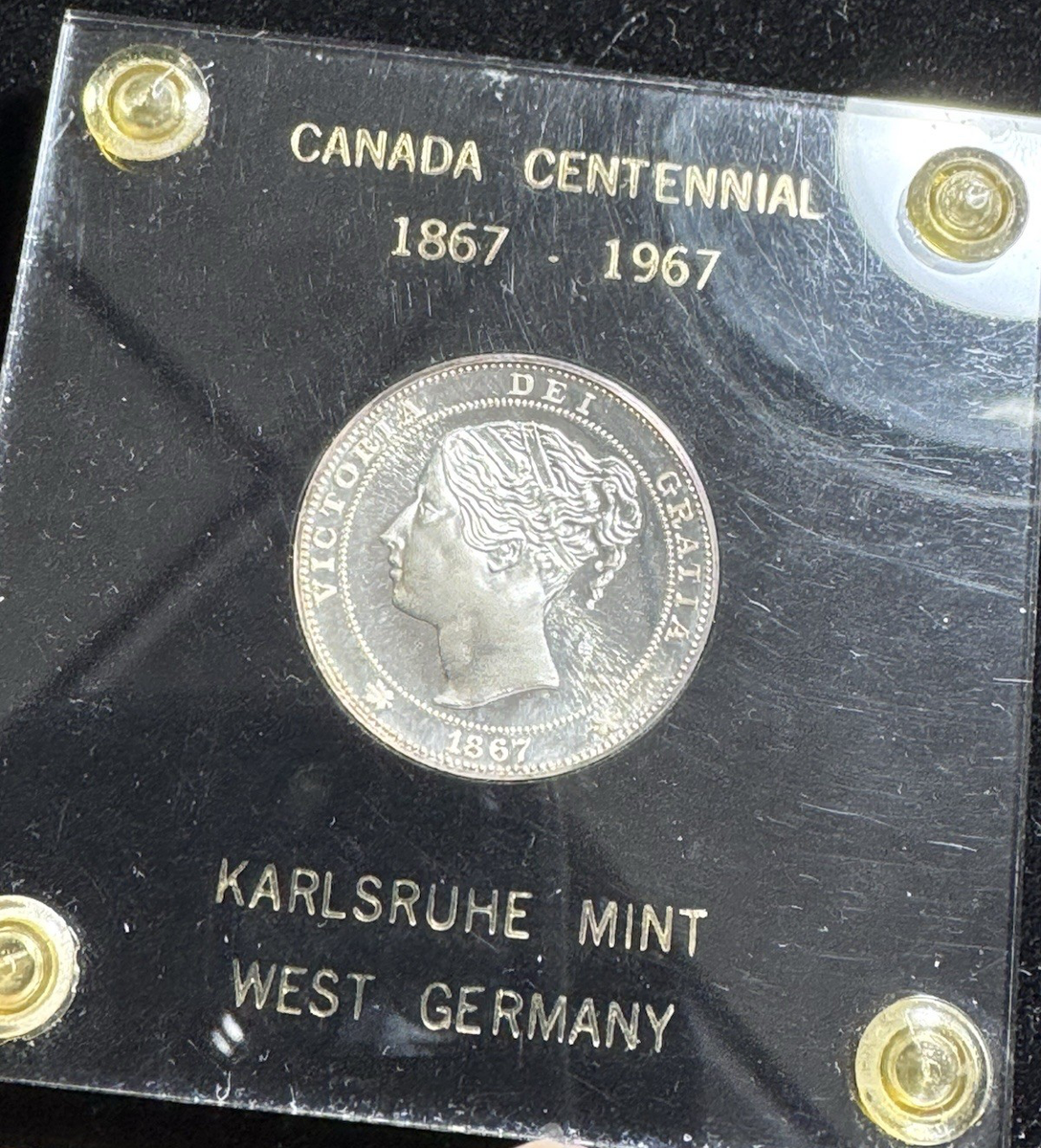 CANADA 1867 - 1967 ( CONFEDERATION CENTENNIAL ) SILVER PROOF MEDAL
