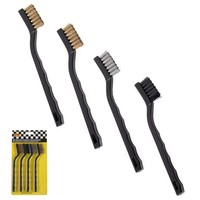 DrahtbüRsten Set HandbüRste 4-Tlg. ReinigungsbüRste Messing Nylon Stahl Borsten