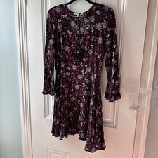 American Eagle Boho Floral Mini Dress w/Bell Sleeves | Viscose | Size Medium