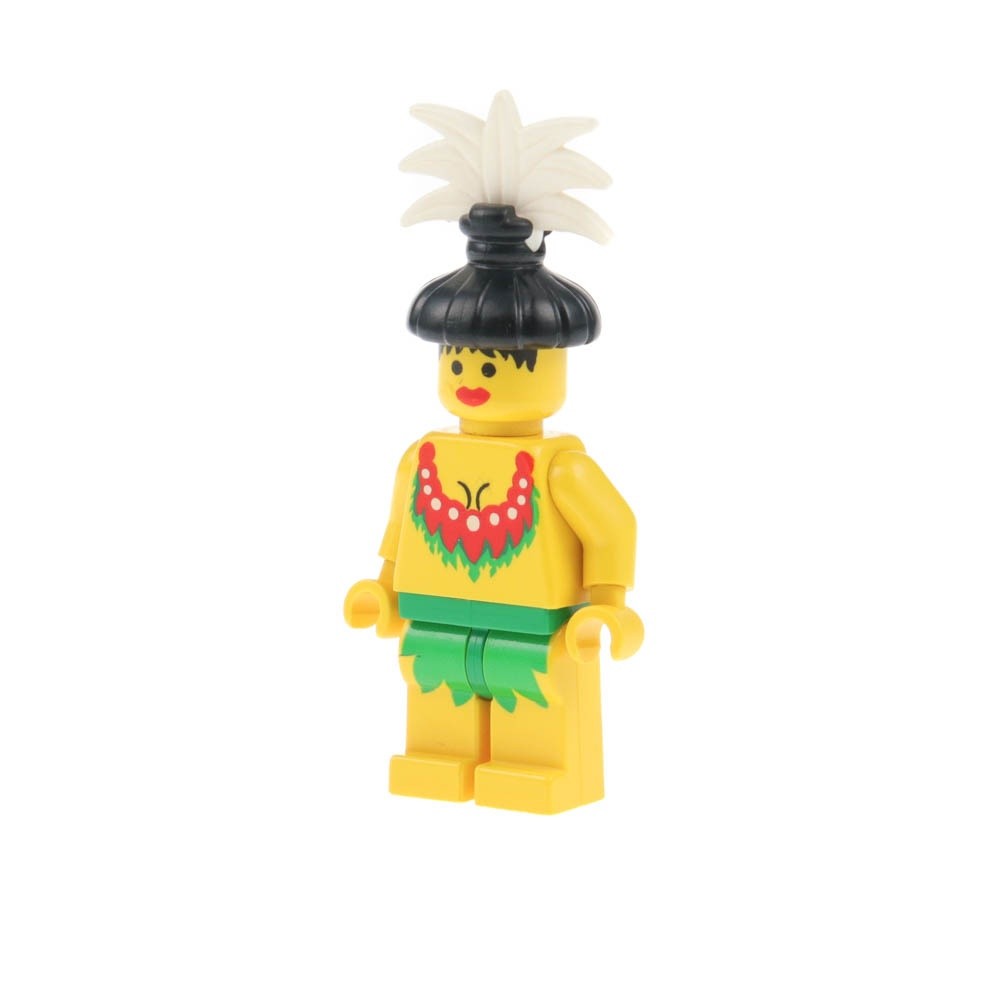 1x LEGO Minifigure Pirates Insular Lady Torso Yellow Hair Feather 6256 pi066