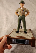 Vintage Drill Sergeant Talking Radio Alarm Clock Tested Working Marine Good Morn