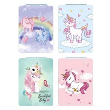 Unicorn 4 Pcs Pocket Mirror Kits for Purse, Cute Portable Small Travel Makeup...