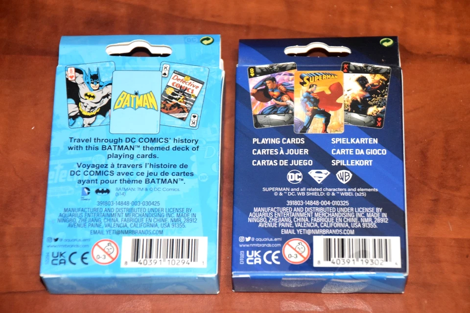 Batman & Superman Playing Cards Lot of 2 - Retro Deck DC Comics Dark Knight NIB - Image 2 of 4