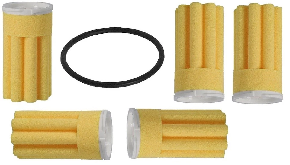 5 Filter Filtereinsatz Ölfilter Heizung Siku gelb 50 µm Dichtung sternförmig