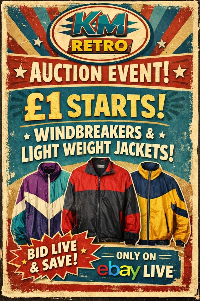 Men's Women's Unisex Branded Windbreakers £1 Starts