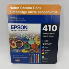 New Epson 410 T4101-5-SVH Black, Yellow, Cyan and Magenta Ink Cartridge