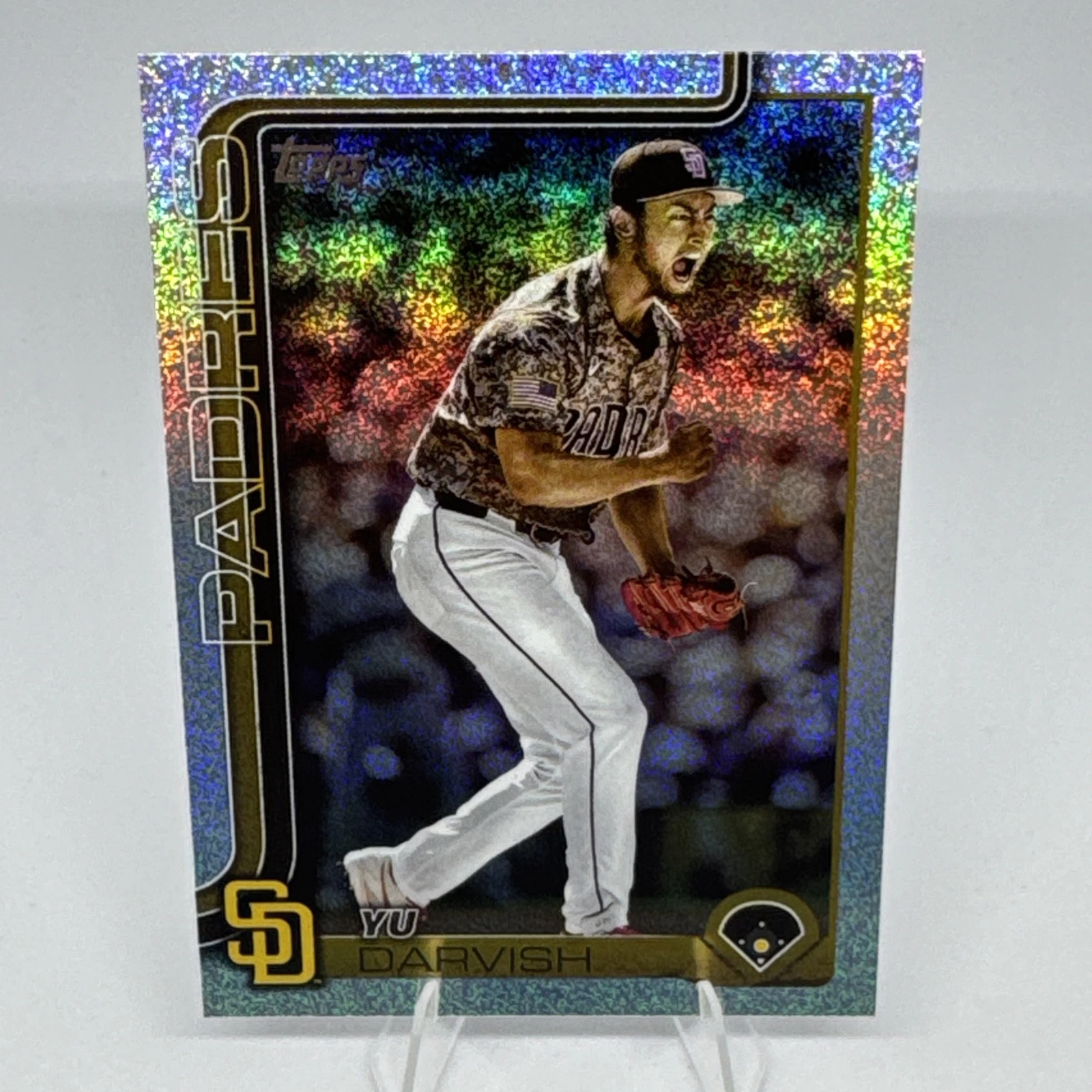 2025 Topps Baseball Series 1 Yu Darvish Silver Sand Glitter